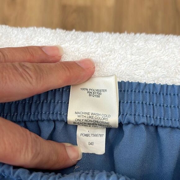 Lot of 3 Blair Women's Elastic Waist Mom Walking Shorts Blue Tan White Medium - Picture 7 of 7